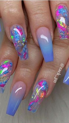 Acrylic Nails Ideas, Nagellack Trends, Cute Spring Nails, Nail Designs Glitter, Clear Nails, Luxury Nails, Fabulous Nails