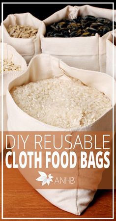 diy reusable cloth food bags