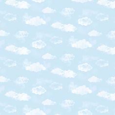 the sky is filled with white clouds on a light blue background for this wallpaper