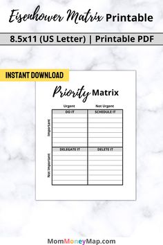 Productivity printable Eisenhower Matrix, Letter I, Instruction Manual, Achieve Your Goals, Computer Tablet, Focus On, Matrix, Physics, Meant To Be