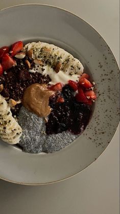 a white plate topped with different types of food