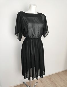 Elegant 90's-00's black transparent straight dress. On both sides belt loops. S to M size, elastic waistband. Measurement taken flat and doubled bust free waist min 50 cm to 72cm lenght  101 cm Black Dress Elegant, Straight Dress, 90s 00s, Dress Elegant, Dress Clothes For Women, Dream Dress, Elegant Dresses, Vintage 90s, Poland