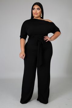 Wide Leg Outfit, Black Jumpsuits, High Waist Jumpsuit, Legs Outfit, Asymmetrical Collar, Stretch Jumpsuit, Fashion Formal, White Fashion Casual, One Shoulder Jumpsuit