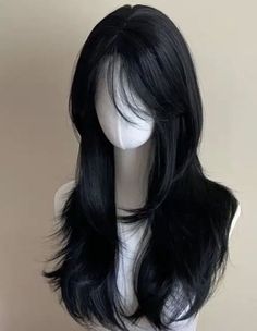 Cute Hair Cuts For Long Hair, Black Hair With Dyed Tips, Hair Cuts Long Straight, Long Low Maintenance Haircut, Haïr Cut Ideas For Straight Hair, Simple Haircut For Long Hair Straight, Hair Tied Up, Vampire Haircut, Hair Styles Layers