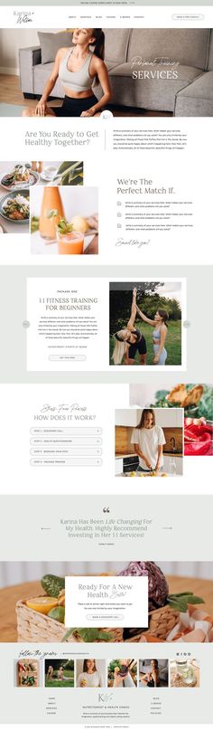 Showit Website Template - Health Coach or Holistic Health Coach Website Design Nutritionist Website, Coach Website Design, Web Design Creative, Website Layout Inspiration, Minimalist Web Design, Blog Website Design, Showit Template