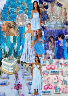 Mamma Mia, Dancing queen, Greece beach theme party for birthday or bachelorette 21st Mamma Mia Theme, Cute Themes For Parties, Mamma Mia Themed Party Aesthetic, Greece Party Ideas, Mama Mia Dancing Queen Birthday, Mamma Mia Themed Pool Party, Mamma Mia Theme Birthday, Mamma Mia Themed Drinks