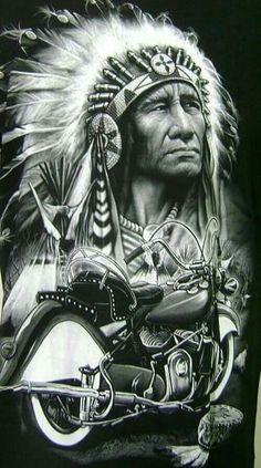 Vintage Motorcycle Art, Art Moto, Indian Motorbike, Indian Motors, Native American Drawing, Vintage Indian Motorcycles, Native American Tattoos, Native American Pictures, Native American Artwork