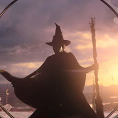 a wizard standing in the middle of a circle