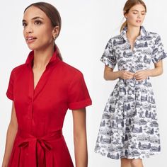 Iso One Toile Supima Cotton Sateen Shirt Dress, Size 2-4, And One Red Supima Cotton Sateen Shirt Dress, Size 4, By Brooks Brothers. As Usual, Late To The Party, Hoping Someone Bought These During The Epic Sales And Never Used Them And Would Be Happy To Resell To Me!!! Thank You So Much! Fitted Red Shirt Dress For Summer, Elegant Red Shirt Dress For Summer, Classic Red Summer Dress, Red Cotton Formal Dresses, Red Short Sleeve Shirt Dress For Work, Elegant Fitted Red Shirt Dress, Elegant Red Short Sleeve Shirt Dress, Red Cotton Short Sleeve Shirt Dress, Red Cotton Shirt Dress With Short Sleeves