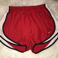 Almost Brand New. Worn A Few Times. Nike Red Sporty Shorts, Nike Red Sporty Athletic Shorts, Nike Sporty Red Athletic Shorts, Sporty Red Athletic Shorts For Spring, Nike Red Athleisure Athletic Shorts, Nike Red Workout Shorts, Red Stretch Nike Athletic Shorts, Nike Red Stretch Athletic Shorts, Girlfriend Clothes