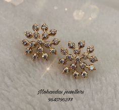 Diamond Studs Indian, Wedding Rings Women, Diamond Earrings Indian, Diamond Tops, Diamond Earrings Design, Gold Necklace Indian Bridal Jewelry, Antique Jewelry Indian, Gold Jewelry Earrings