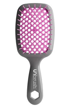 What it is: A detangling brush that can be used on wet and dry hair, depending on your preference and needs.What it does: DuoFlex Anti-Static Bristles work like magic, for gentle tangle release and reduced breakage. Forty-seven long bristles carefully and easily detangle even the most stubborn hair, while 30 mini bristles gently smooth and polish hair. It works equally great on wet and dry hair. A backless vented cushion reduces styling time and the easy-to-clean design ensures hassle-free maint Polished Hair, Detangling Hair, Detangling Hair Brush, Brush Hair, Detangling Brush, Hair A, Dry Hair, Styling Tools, Wet And Dry