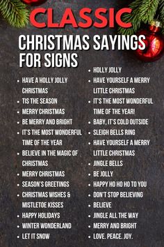 christmas sayings for the holiday season