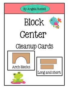 the block center cleanup cards are designed to help students learn how to use blocks