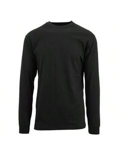 Long Sleeve Crew Neck Classic ShirtMaterials: 60% Cotton, 38% Polyester, 2% Spandex Modern-Fit DesignCrew Neckline  Tagless For ComfortRibbed Sleeve Cuffs; Double Stitched HemImported - Made In China Care Instructions: Machine Wash ColdMen's Long Sleeve Crew Neck Solid Stretch Shirt Black Casual,Street,Work  Long Sleeve  Plain Shirt  Spring,Summer,Spring/Summer Men Clothing, size features are:Bust: ,Length: ,Sleeve Length: Street Work, Plain Shirt, Plain Shirts, Spring Shirts, Men Clothing, Black Casual, Classic Shirt, Modern Fit, Maternity Bag