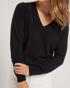 The classic cashmere v-neck sweater is v. timeless. And it’s is now better than ever, for the same $50. We’ve upgraded our cashmere with an irresistibly soft and cozy feel that’s smoother to the touch, less prone to pilling, and more substantial than ever. Our quality cashmere is incredibly long-lasting and three times as warm as wool, sourced sustainably and ethically. Read more on what makes it special in our Cashmere 101.Also offered in sizes 1X-3X. Basic Sweaters, Sweater Fits, Womens Cashmere, Bubblegum Pink, Natural Fabrics, Cashmere Sweater, Quince, V Neck Sweater, Neck Designs