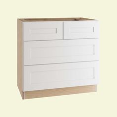 a white cabinet with two doors and drawers