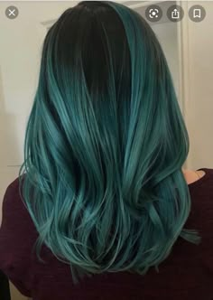 Green Hairstyles, Green Hair Color, Turquoise Hair, Colors Shades, Hairstyles Women, Fantasy Hair, Winter Hair Color, Hair Color Highlights