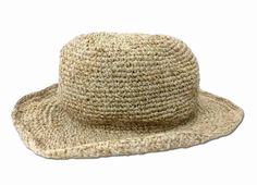 This crochet hemp sun hat is made-up of 50% hemp and 50% cotton materials. Hemp fiber is natural and eco-friendly. It is bio-degradable and durable. Hemp hat is perfect to protect from the sun as hemp fiber absorbs up to 90% of UV radiation. Another major characteristic of hemp is that it will not fade out or disintegrate in direct sunlight. Made: 100% Handmade in Nepal Size: Free Size Material: 50% Hemp and 50% Cotton  Washing Instructions: Hand washing using cold water and mild detergent. With Natural Straw Casual Bucket Hat, Casual Straw Bucket Hat In Natural Color, Casual Natural Straw Bucket Hat, Casual Natural Color Straw Bucket Hat, Eco-friendly Bucket Hat For The Beach, Eco-friendly Bucket Hat For Beach, Casual Lightweight Straw Hat In Natural, Casual Lightweight Natural Straw Hat, Lightweight Straw Bucket Hat In Natural Color