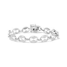 60-8263W Round Diamond Setting, Summer Clearance, Box Clasp, Diamond Set, Light Reflection, Round Cut Diamond, White Gold Diamonds, Link Bracelets, Round Diamond