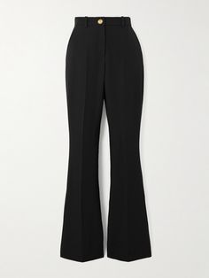 Balmain's pants have an elegant silhouette that recalls designs from the Parisian house's archives. They're made from wool in a high-waist shape that skims the hips before falling to slightly flared legs. Pressed pleats add the final flourish.