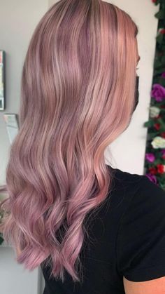 Blonde canvas  Matrix water colour violet & lilac highlights   • Crazy colour pinkissamo mixed in with candy floss pink & conditioner Pink Conditioner, Lilac Highlights, Long Curly Wigs, Colour Violet, Pink Blonde Hair, Korean Hair Color, Pastel Pink Hair, Hair Color Chart, Lilac Hair