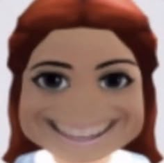 an animated woman with red hair and brown eyes smiling at the camera while wearing a white shirt