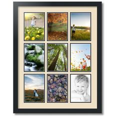 a collage of different pictures in a black frame