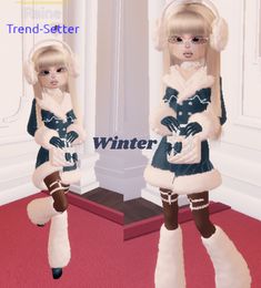 dress to impress winter outfit! Please consider following me for more! Winter Outfit Hacks, Winter Dti Outfits No Vip, Dti Winter Theme Outfit, Snow Day Outfit Dress To Impress, Winter Dti Outfits, Winter Dress To Impress Outfits, Dress To Impress Winter Theme, Model Dress To Impress, Dress To Impress Elegant