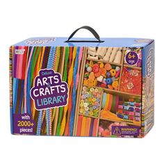 PRICES MAY VARY. MORE CRAFT SUPPLIES: With over 2,000 pieces, it includes everything preschool kids need for craft project. GREAT GIFT: Portable box with handle, it will be your best choice for gift CREATIVITY & INNOVATION: Create and make exquisite handicrafts in joy. All IN ONE: Comes with Everything you need. Crystal plastic diamond, Colorful Wooden Popsicle Sticks, etc. MULTIMEDIA: It is also a sewing set, homeschool craft set, art vault library. Darnassus 2000+ Craft Kit Library. Unleash yo Library Crafts, Homeschool Crafts, Art And Craft Materials, Art & Craft Kit, Science Kits, World Crafts, Miniature Gift, Craft Set, Creativity And Innovation