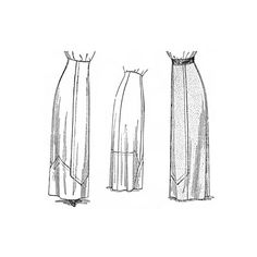 three different dresses are shown in black and white