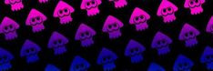 many pink and blue rockets with skulls on them are shown in the dark, as if they were from outer space