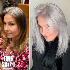 Κούρεμα Bob, Grey Roots, Macaroon Recipes, Silver Grey Hair