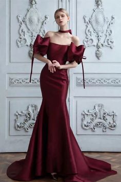 Red Mermaid, Satin Evening Dresses, Affordable Prom Dresses, Dresses Formal Elegant, Burgundy Prom Dress, Long Prom Dresses, Satin Prom Dress, Wedding Board, Long Prom Dress