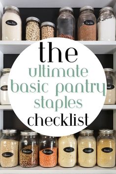 the ultimate basic pantry staples checklist