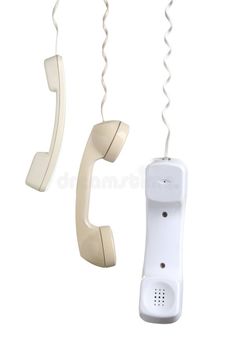 an old fashioned phone hanging from the ceiling with two handsets attached to it royalty images