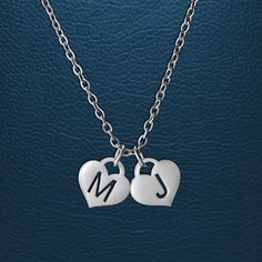 Couple Initial Necklace, Couples Initials, Couples Necklace, Initials Necklace, Big Letter, Thoughtful Gifts For Her, Big Letters, Couple Necklaces, Personalized Couple