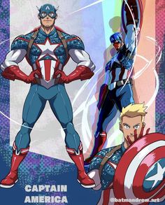 captain america and the avengers are standing in front of each other, with their arms crossed