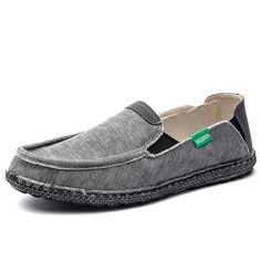 PRICES MAY VARY. Soft and light:men slip on shoes,light weight,easy to carry of this outdoor loafers, beach and in the office,essential for your holidays, easy to drive, easy to walk,easy on and off. Comfortable upper: men’s slip on boat shoes use high-quality canvas fabric lightweight and give outstanding heat dissipation, all-round fitting foot, comfortable and free to wear, easy to care. Round toe cap: men's deck shoes are specially designed for foot style,fashionable and generous, comfortabl Canvas Shoes Men, Men Footwear, Lit Shoes, Shoes Canvas, Walking Sneakers, Men Sneakers, Breathable Sneakers, Casual Flats, Casual Denim