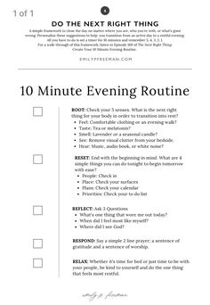 Evening Routine Checklist, Routine Checklist, Life Guide, Life Routines, Personal Improvement, Todo List, Evening Routine