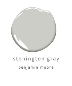 a white background with the words, stongton gray benjam moore on it