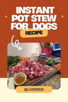 This Instant Pot dog stew is a hearty, nutritious meal packed with veggies, protein, and a touch of turmeric for an extra health boost. It’s an easy, quick recipe that keeps your pup happy and nourished! Instant Pot Stew, Red Kidney Bean