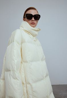 Women Oversize Long Down Puffer Jacket Winter Fluffy 90% White Duck Down Coat Turn-Down Collar Outerwear #1125 sold by Backnear on Storenvy Oversized Puffer Jacket With Padded Collar And Long Sleeves, Oversized Puffer Jacket With Padded Collar, Winter White Down Outerwear With Padded Collar, Oversized Winter White Puffer Jacket, Winter White Down Puffer Outerwear, White Duck Down Outerwear For Fall, Oversized Winter White Puffer Outerwear, Oversized Puffer Jacket With Pockets For Work, Spring Puffy Outerwear