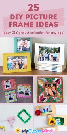 the 25 diy picture frame ideas are easy to make and perfect for any age