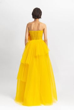 Description Yellow A-line, Long dress Sleeveless Open neckline Tulle Dry Clean Evening Dress Made in Lebanon LPS23 6969T + LPS23 6964LS Corset Long Dress, Flower Corset, Long Dress Sleeveless, Dress Sleeveless, Lebanon, Strapless Dress Formal, Evening Dress, Dress Making, Long Dress