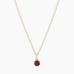 January Birthstone Necklace with Garnet Pendant | gorjana