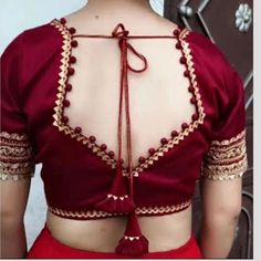 Blouse Design For Women, Blouse Design Simple, Back Neck Blouse Design, Blouse Design Latest, Back Neck Blouse, Casual Blouse Designs