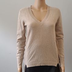 Inhabit Women's 100% Cashmere V-Neck Sweater Excellent Condition Rib Knit Trim Cream Color Small View All Pictures Carefully Ask Questions Where Necessary Elegant Beige Cashmere V-neck Sweater, Fitted Casual Cashmere V-neck Sweater, Cream Cashmere V-neck Sweater, Cashmere Soft Knit Long Sleeve V-neck Sweater, Cashmere V-neck Soft Knit Long Sleeve Sweater, V Neck Sweater, Vneck Sweater, Colorful Sweaters, Neck Sweater