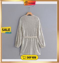 Women's Sequins Bodycon Dress Long Sleeve Bandage Deep V Neck Playdress Long Sleeve Sequined Bodycon Summer Dress, Long Sleeve Sequined Bodycon Dress For Summer, Summer Long Sleeve Sequined Bodycon Dress, Bodycon Dress Long Sleeve, Bodycon Dress Long, Bodycon Jumpsuit, Sequin Bodycon Dress, Long Bodycon Dress, Short Playsuit