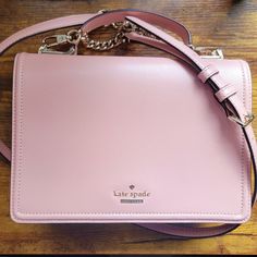 Kate Spade Medium Maisie Patterson Drive Rosycheeks (Pink) Leather W/Crossbody Handbag. Feminine Pink Crossbody Bag, Feminine Pink Crossbody Satchel, Feminine Pink Shoulder Bag With Dust Bag, Kate Spade Pink Bags For Evening, Everyday Kate Spade Blush Bag, Pink Kate Spade Bag For Evening, Pink Kate Spade Evening Bag, Feminine Kate Spade Rectangular Shoulder Bag, Pink Crossbody Satchel For Errands